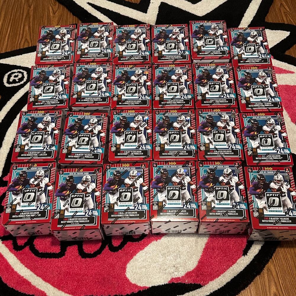2025 Panini Donruss Optic NFL Football Blaster Box Pink – Lot of 24 Sealed